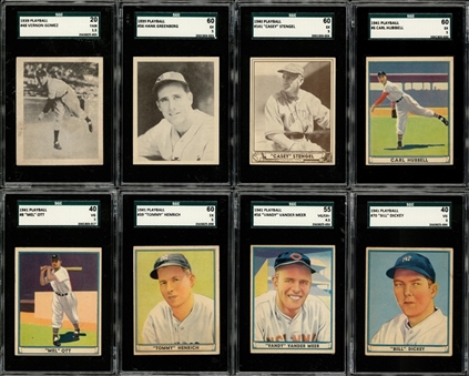 1939-1941 Play Ball SGC-Graded Collection (8 Different) Including Hall of Famers